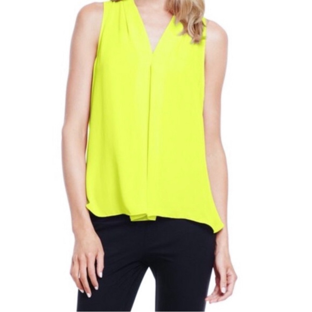 Vince Camuto Small Neon Yellow Sleeveless Top